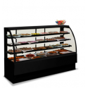 BANCO VETRINA PER ALIMENTI - SERVIZIO ASSISTITO - 3 MENSOLE IN VETRO - ILLUMINAZIONE INTERNA- VETRI FRONTALI APRIBILI-NORMA CE