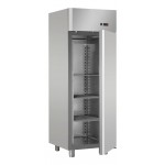 ARMADIO FRIGO - SENZA UNITA' FRIGORIFERA - PREDISPOSTO PER MOTORE REMOTO (OPTIONAL) A TEMPERATURA NORMALE - CAPACITA' 700 LITRI - INTERAMENTE IN ACCIAIO INOX AISI 304 - GASTRONORM GN 2/1 (650 X 530 mm) - 1 PORTA CHIUSURA AUTOMATICA - DIMENSIONI CM L71 X P80 X H 203/210