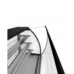 BANCO VETRINA PER ALIMENTI - SERVIZIO ASSISTITO - 3 MENSOLE IN VETRO - ILLUMINAZIONE INTERNA- VETRI FRONTALI APRIBILI-NORMA CE