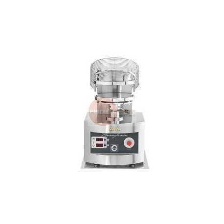 FORMATRICE A CALDO PER PIZZA - DIAMETRO PIZZE 400 mm - STRUTTURA INTERAMENTE IN ACCIAIO INOX - ELEVATA PRODUZIONE ORARIA FINO A 400 PIZZE ORA - PERFETTA UNIFORMITA' DI FORMA E SPESSORE DISCO SENZA RINUNCIARE AL BORDO - POTENZA 5,6 KW - DIMENSIONI CM L 56 X P 71 X H 86