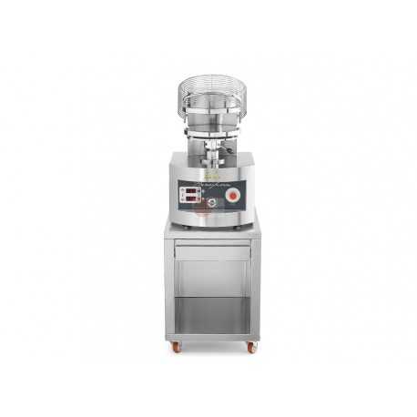 FORMATRICE A CALDO PER PIZZA - DIAMETRO PIZZE 400 mm - STRUTTURA INTERAMENTE IN ACCIAIO INOX - ELEVATA PRODUZIONE ORARIA FINO A 400 PIZZE ORA - PERFETTA UNIFORMITA' DI FORMA E SPESSORE DISCO SENZA RINUNCIARE AL BORDO - POTENZA 5,6 KW - DIMENSIONI CM L 56 X P 71 X H 86