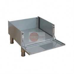 ZOCCOLO INOX CHIUSO - cm L 57,5 X P 56,6 X H 38,9/45,4