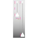 LAMPADA RISCALDANTE - IN ALLUMINIO ANODIZZATO NERO - CON LUCE ROSSA - CAVO REGOLABILE IN ALTEZZA - INTERRUTTORE - POTENZA 250 WATT