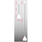 LAMPADA RISCALDANTE - IN ALLUMINIO ANODIZZATO NERO - CON LUCE ROSSA - CAVO REGOLABILE IN ALTEZZA - INTERRUTTORE - POTENZA 250 WATT