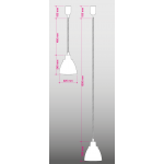 LAMPADA RISCALDANTE - IN ALLUMINIO - CON LUCE BIANCA - CAVO REGOLABILE IN ALTEZZA - INTERRUTTORE - POTENZA 250 WATT
