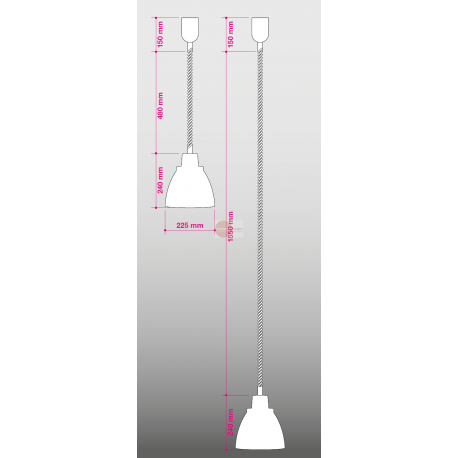 LAMPADA RISCALDANTE - IN ALLUMINIO ANODIZZATO NERO - CON LUCE ROSSA - CAVO REGOLABILE IN ALTEZZA - INTERRUTTORE - POTENZA 250 WATT