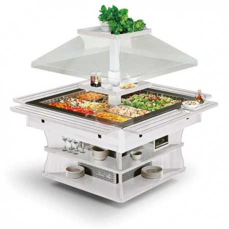 ISOLA BUFFET REFRIGERATA - STRUTTURA ESTERNA IN LEGNO - VASCA IN ACCIAIO INOX - CAPPA MOTORIZZATA - ILLUMINAZIONE LED - TEMPERATURA +4°/+10° - REFRIGERAZIONE STATICA - SBRINAMENTO AUTOMATICO ISOLA BUFFET REFRIGERATA - STRUTTURA ESTERNA IN LEGNO - VASCA IN ACCIAIO INOX - CAPPA MOTORIZZATA - ILLUMINAZIONE LED - TEMPERATURA +4°/+10° - REFRIGERAZIONE STATICA - SBRINAMENTO AUTOMATICO