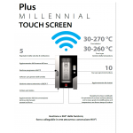 FORNO A GAS COMBINATO CONVEZIONE - CON VAPORE DIRETTO - CAPACITA' 7 TEGLIE GN 1/1 - COMANDI TOUCH SCREEN