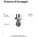FORNO A GAS COMBINATO CONVEZIONE - CON VAPORE DIRETTO - CAPACITA' 11 TEGLIE GN 1/1 - COMANDI TOUCH SCREEN