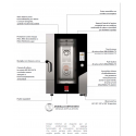 FORNO A GAS PER PASTICCERIA - COMBINATO CONVEZIONE - CON VAPORE DIRETTO - CAPACITA' 4 TEGLIE 60 X 40 - COMANDI TOUCH SCREEN