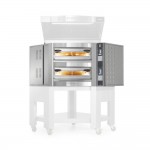 FORNO ELETTRICO  ANGOLARE CUPPONE CARAVAGGIO - SISTEMA DI CONTROLLO TOUCH SCREEN - 1 CAMERA DI COTTURA - CAPACITA'  5 PIZZE DA 35 CM - POTENZA 9,7 KW
