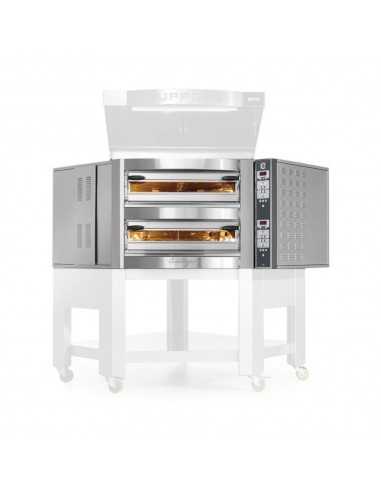 FORNO ELETTRICO  ANGOLARE CUPPONE CARAVAGGIO - SISTEMA DI CONTROLLO TOUCH SCREEN - 1 CAMERA DI COTTURA - CAPACITA'  5 PIZZE DA 35 CM - POTENZA 9,7 KW