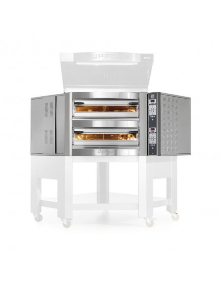 FORNO ELETTRICO  ANGOLARE CUPPONE CARAVAGGIO - SISTEMA DI CONTROLLO TOUCH SCREEN - 1 CAMERA DI COTTURA - CAPACITA'  5 PIZZE DA 35 CM - POTENZA 9,7 KW