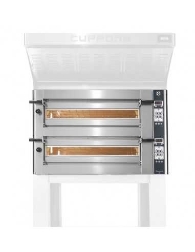 FORNO CUPPONE DONATELLO - ELETTRICO - CONTROLLO DIGITALE CD- CAPACITA' 4+4 PIZZE - DIMENSIONI CM L115 X P105 X H78,5 FORNO CUPPONE DONATELLO - ELETTRICO - CONTROLLO DIGITALE CD- CAPACITA' 4+4 PIZZE - DIMENSIONI CM L115 X P105 X H78,5