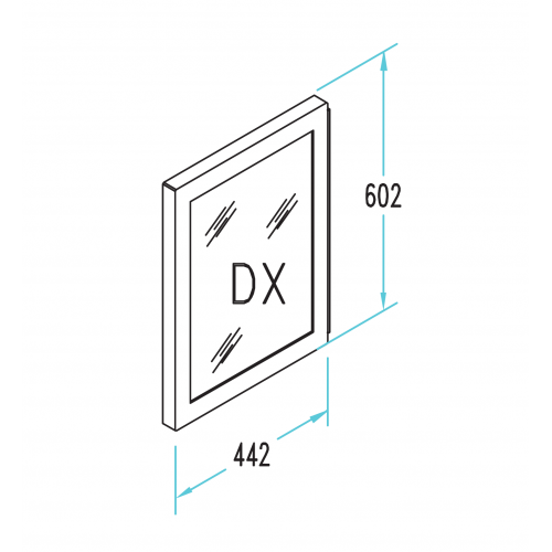 PORTA IN VETRO DX
