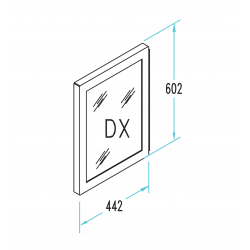 PORTA IN VETRO DX