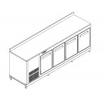 RETROBANCO REFRIGERATO CON 4 PORTE