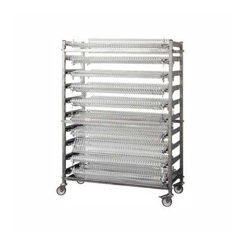CARRELLO INOX PORTA ASTE E GRIGLIE -...