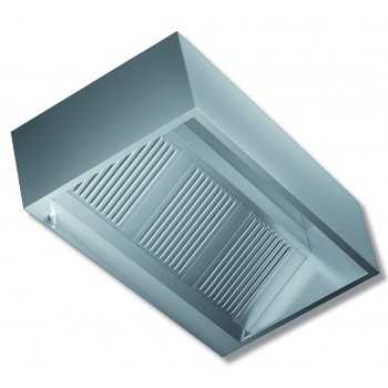 CAPPA CUBICA A PARETE IN ACCIAIO INOX