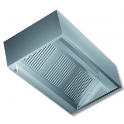 CAPPA CUBICA A PARETE IN ACCIAIO INOX