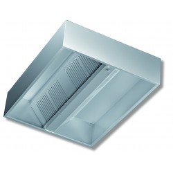 CAPPA CUBICA CENTRALE IN ACCIAIO INOX