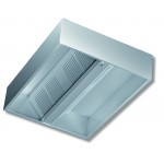CAPPA CUBICA CENTRALE IN ACCIAIO INOX