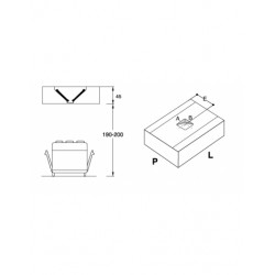 CAPPA CUBICA CENTRALE IN ACCIAIO INOX