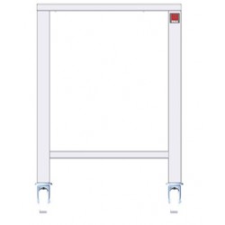 Tavolo in AISI 430 con ruote - dimensioni 610 x 630 x 883 mm