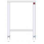 Tavolo in AISI 430 con ruote - dimensioni 610 x 630 x 883 mm