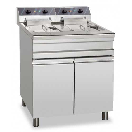 FRIGGITRICE ELETTRICA MONOBLOCCO 2 VASCHE 12/14 + 12/14 LT