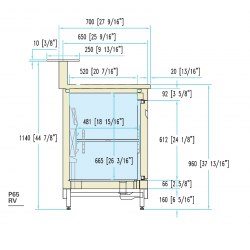 BANCO BAR REFRIGERATO 4 PORTE VENTILATO