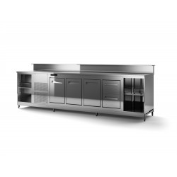 BANCO BAR REFRIGERATO 4 PORTE VENTILATO