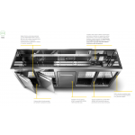 BANCO BAR REFRIGERATO 4 PORTE VENTILATO