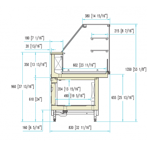 VETRINA BAR REFRIGERAZIONE STATICA -... VETRINA BAR REFRIGERAZIONE STATICA -...