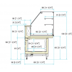 VETRINA BAR STATICA 2 METRI
