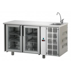 TAVOLO REFRIGERATO CON PORTA IN VETRO