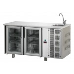 TAVOLO REFRIGERATO CON PORTA IN VETRO