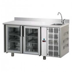 TAVOLO REFRIGERATO PORTE IN VETRO
