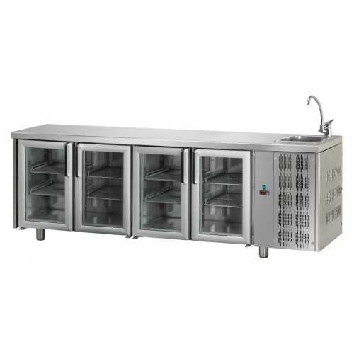 BANCO REFRIGERATO 4 PORTE IN VETRO