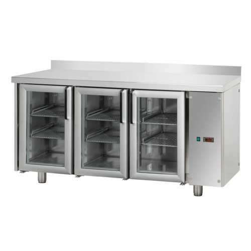 TAVOLO REFRIGERATO 3 PORTE IN VETRO
