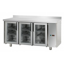 TAVOLO REFRIGERATO 3 PORTE IN VETRO