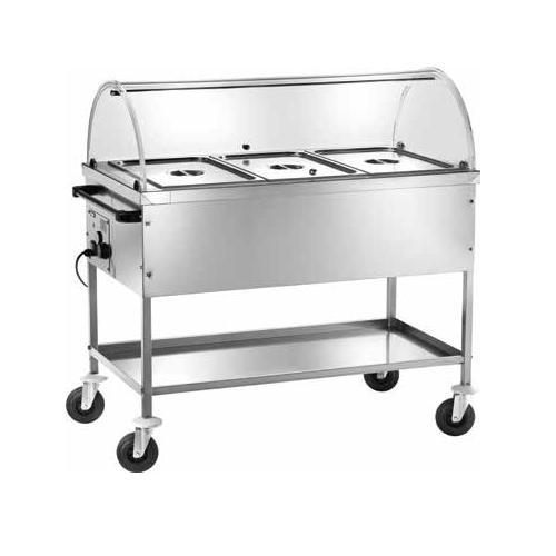 CARRELLO CON RUOTE BAGNOMARIA