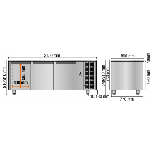 TAVOLO REFRIGERATO 3 PORTE...