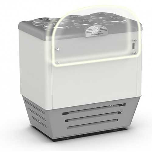 ALZATA CON PIANO DI SERVIZIO IN PLEXIGLASS ANTI URTO E LUCI A LED