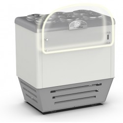 ALZATA CON PIANO DI SERVIZIO IN PLEXIGLASS ANTI URTO E LUCI A LED