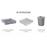 LAVASTOVIGLIE PROFESSIONALE CON ADDOLCITORE CESTO 50 X 50 cm