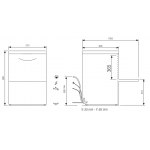 LAVASTOVIGLIE PROFESSIONALE CON ADDOLCITORE CESTO 50 X 50 cm
