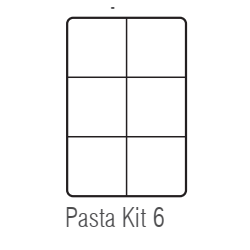PASTA KIT 6 - completo di 6 cestelli GN 1/6 e coperchio
