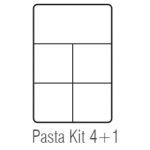 PASTA KIT 4+1 - completo di 4 cestelli GN 1/6 e 1 cestello GN 1/3 con coperchio