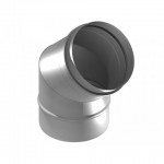 CURVA A 45° - IN ACCIAIO INOX - DIAMETRO 300 MM